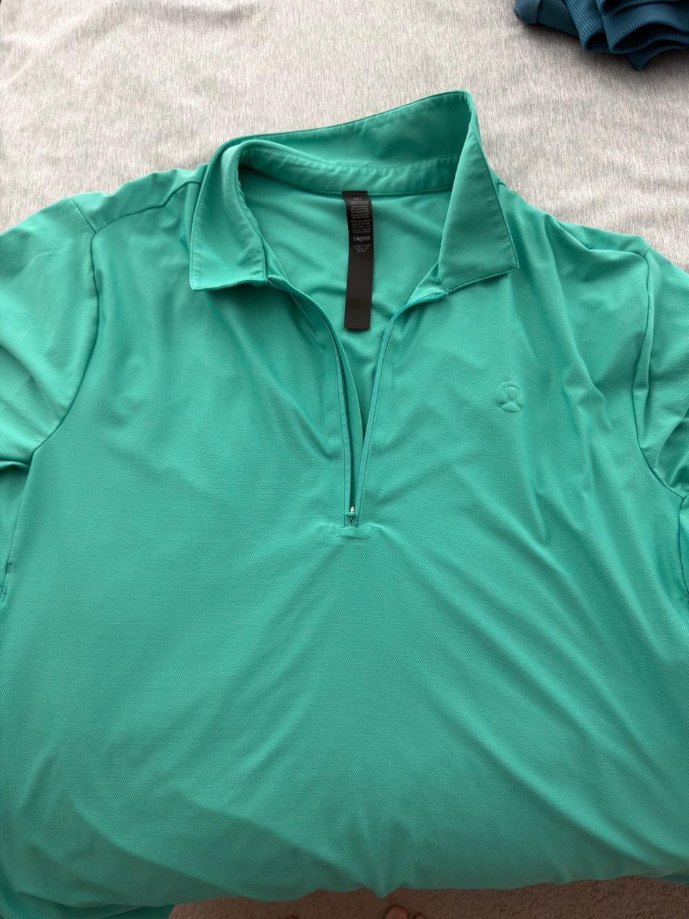 lululemon athletica Mint Green Athletic Polo Top